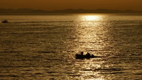 Sunset on the sea Stock Footage 78951331