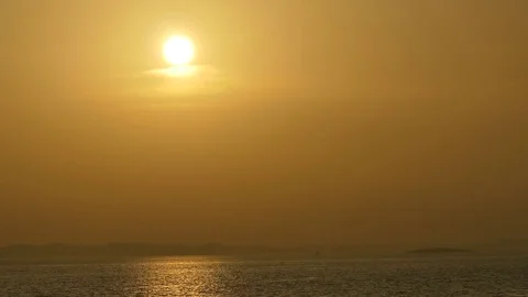 Sunset on the sea Stock Footage 79002718