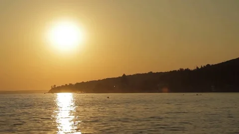 Sunset at the sea Stock Footage 80433624