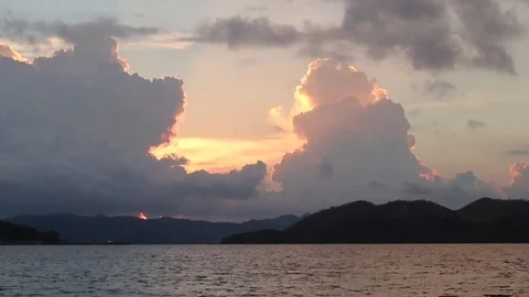 Sunset at sea  库存影片 81158331