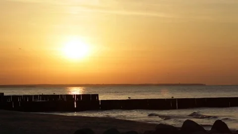 Sunset at the sea 库存影片 81293007