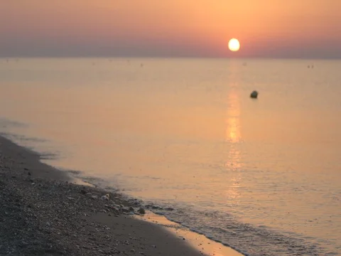 Sunset on the sea Stock Footage 84055384