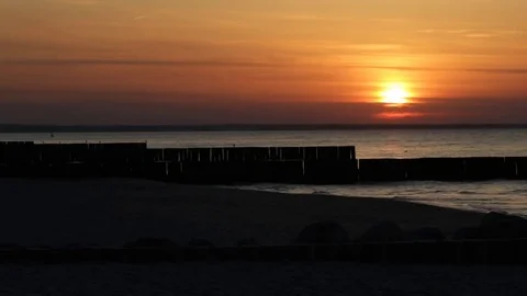 Sunset at the sea 库存影片 85013621