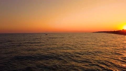 Sunset on the sea Stock Footage 86210350