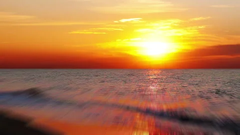 Sunset on the sea Video stock 89045076