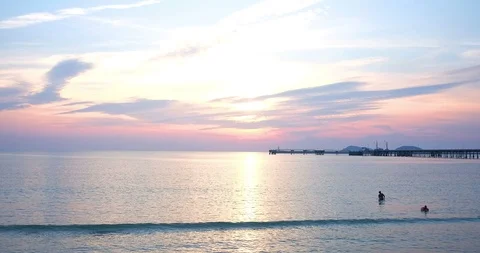 Sunset at sea Stock Footage 89784508