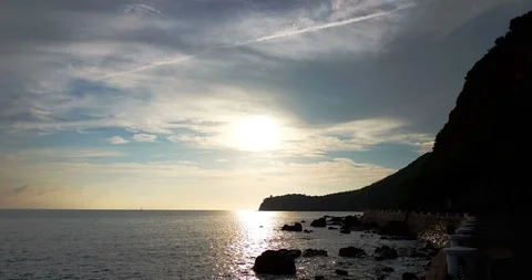 Sunset at sea Stock Footage 89784559