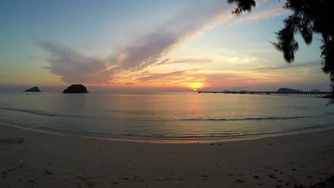 Sunset at sea Stock Footage 89784646