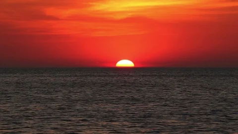 Sunset at sea Stock Footage 89784728