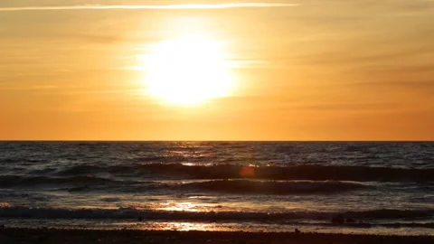 Sunset at the sea Video stock 90483093