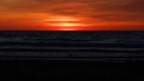 Sunset at the sea Stock Footage 90483110