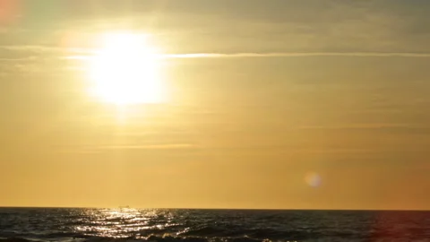 Sunset at the sea Stock Footage 91178513