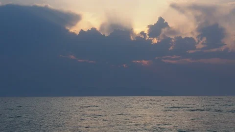 Sunset at sea Stock Footage 91588263