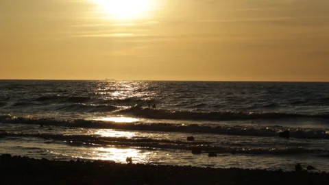 Sunset at the sea 库存影片 91706026