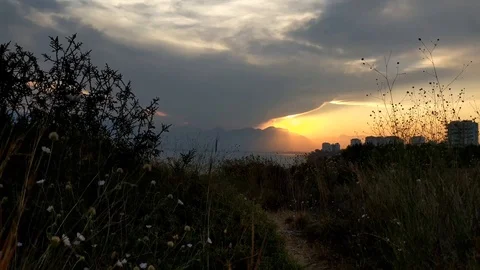 Sunset on the sea 스톡 동영상 92912359