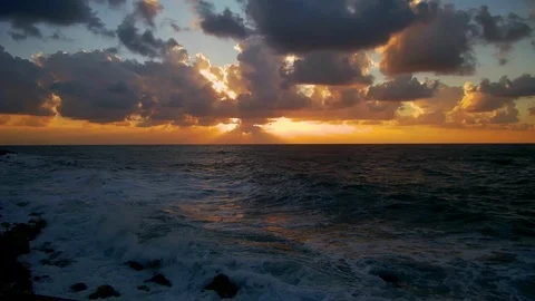 Sunset at sea Video stock 94778618