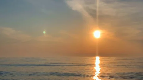 Sunset on the sea Stock Footage 106178961