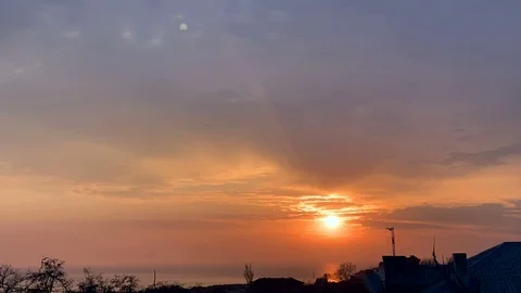 Sunset on the sea Stock Footage 106179056