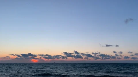 Sunset on the sea Stock Footage 106179691