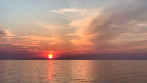 Sunset on the sea Stock Footage 106425570