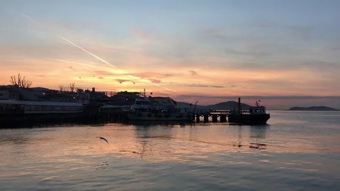 Sunset in the Sea 스톡 동영상 107163636