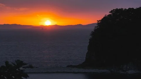 Sunset on the sea. Video stock 108606857