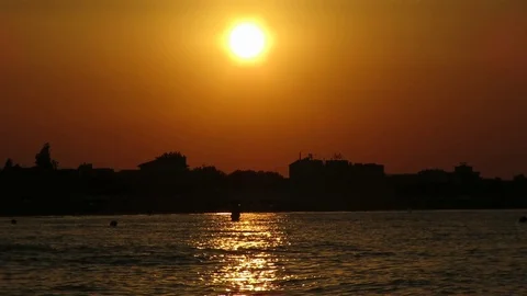 Sunset on the sea Stock Footage 112151961