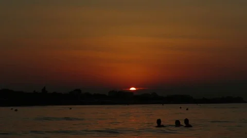 Sunset on the sea Stock Footage 112152051