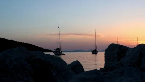 Sunset on the sea Stock Footage 112711277