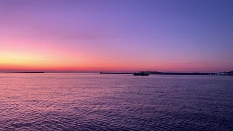 Sunset at sea Stock Footage 119339715