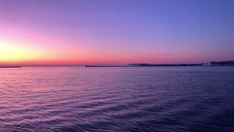 Sunset at sea Stock Footage 119339769