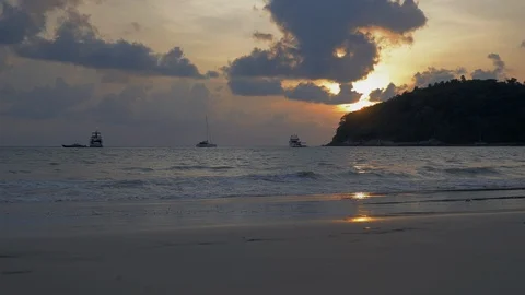 Sunset on the sea. Stock Footage 121001592