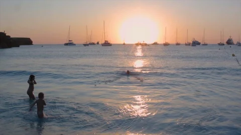 Sunset at sea Video stock 123130697