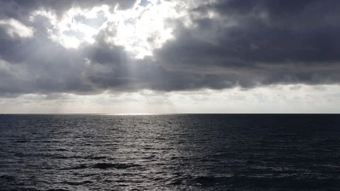 Sunset at sea Stock Footage 128714957