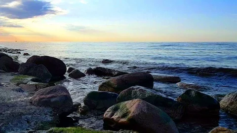 Sunset on the sea Stock Footage 129327902