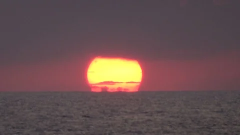 Sunset on the sea Stock Footage 129976993