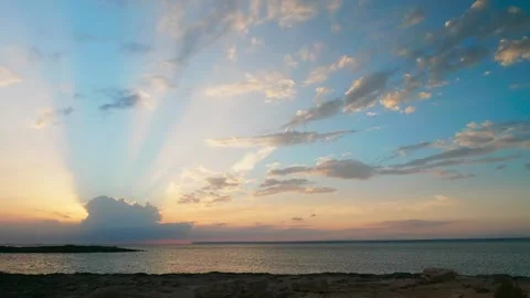 Sunset at the sea Stock Footage 131348386