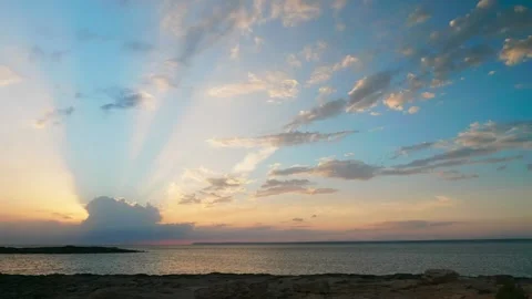 Sunset at the sea Stock Footage 131348684