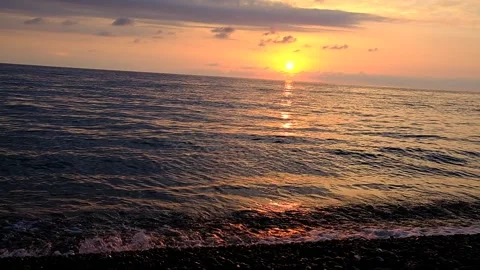 Sunset at sea Video stock 133754449