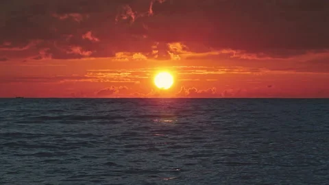 Sunset &amp; Sea Stock Footage 137677813