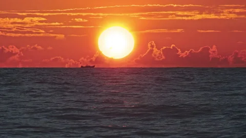 Sunset &amp; Sea Stock Footage 137679786