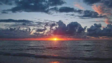 Sunset &amp; Sea Stock Footage 137765631