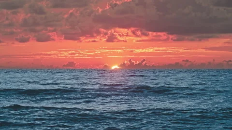 Sunset &amp; Sea Stock Footage 137816850