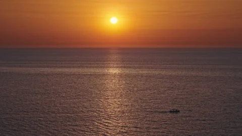 Sunset &amp; Sea Stock Footage 137900351