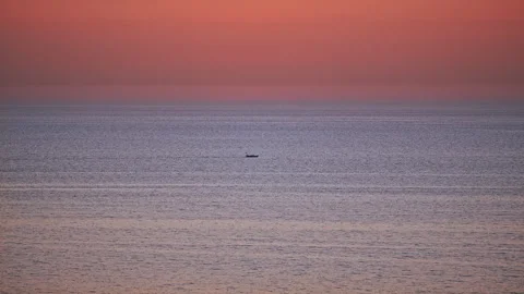 Sunset &amp; Sea Stock Footage 137925951