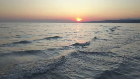 Sunset at sea Stock Footage