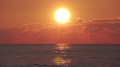 Sunset &amp; Sea Stock Footage 144482193