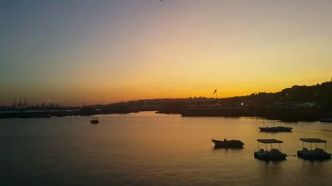 The sunset by the sea 스톡 동영상 145294815