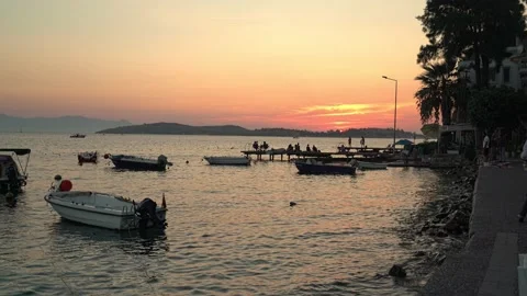 Sunset at sea 库存影片 148282124