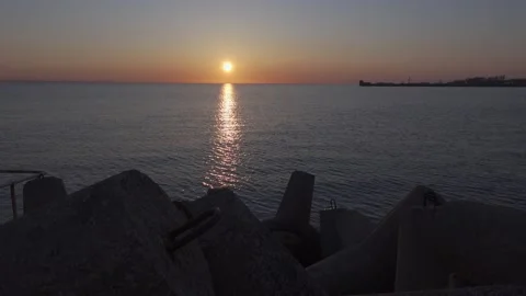 Sunset at the sea Stock Footage 152737925